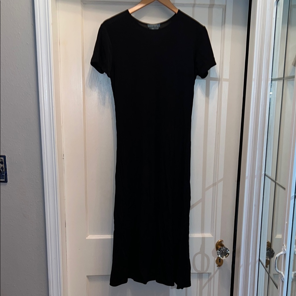Lauren Ralph Lauren black rayon long dress size M
